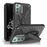 For Samsung Galaxy Note 20 Case, Armour Shockproof Tough Cover Kickstand Black