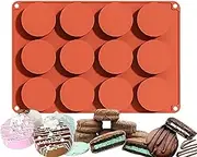 Cake Pop Mold | 12-Cavity Cake Puck Mould Cake Pucks - Chocolate Molds, Cake Pop Molds for Jelly, Pudding, Ice, Chocolate