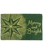 Entryways Williamsburg Merry And Bright Star Handwoven Coconut Fiber Doormat