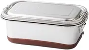 Portable Lunch Box with Compartments Stainless Steel Compartmented Portable Lunch Box Easy to Clean 1200ml/42.2oz