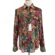 Robert Graham NWT Gabriela Button Down Top Size S in Whimsical Multicolor