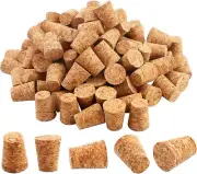 100 Pieces Tapered Cork Plugs Premium Blank Wine Corks Wine Stoppers Corks