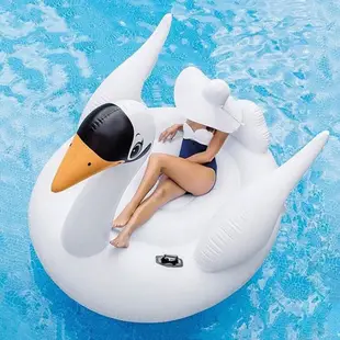 【居家寶盒】INTEX 小天鵝坐騎水上充氣坐騎 充氣浮排 水上坐騎充氣戲水玩具衝浪游泳裝備 (7.3折)