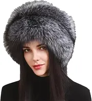 [Hcclijo] Women's Fur Dome Mongolian Hat Winter Outdoor Warm And Coldproof Hat