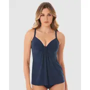 Miraclesuit Swim Rock Solid Marina Draped Underwired Tankini Top