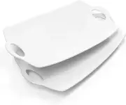 Serving Tray with Handle, Ceramic Baking Dish Rectangular Baking Pan with Handle