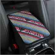 Car Center Console Cover,Boho Car Accessories Car Armrest Box Pad for Comfortable Support,Universal Armrest Cover for Car Truck SUV Center Console,Car Decorations Interior Aesthetic (Armrest cover-C)