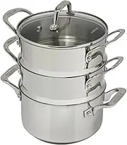Pyrolux Pyrosteel 3-Tier Steamer Set, 18cm, Silver, 11974