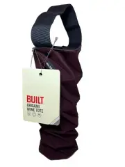 BUILT NY Maroon Origami Wine Tote Insulated Collapsible Cooler Bag Carrier NEW