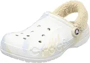 [Crocs] Baya Lined Fuzz Strap Sandals Marble Clog