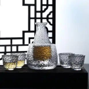 【JEN】日式錘紋清酒壺杯具白酒杯分酒器一壺四杯+溫酒缸