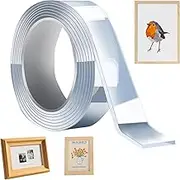 Double Sided Tape ? Heavy-Duty Mounting Strips, Strong Adhesive Bond | Waterproof Reusable High Tack Clear Tape for Picture Hanging, Carpet Fixing, Home Decor Mounting, Indoor Outdoor Use