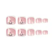 Classical French Fake Nails Toe Tips French Artificial Nails False Nails