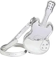 [Jusavie] Y2k Sparkly Leather Guitar Shaped Bag Crossbody Bags for Women Trendy Shoulder Bag Tote Bag Hobo Purse 2024