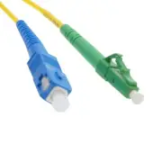 2m LC/APC-SC/UPC Simplex 9/125 OS2 Singlemode Fiber Patch Cable OFNR Yellow 6FT