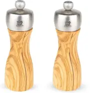 Peugeot Classic Fidji Salt & Pepper Mills Gift Set, Olive Wood, 15 cm