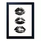 Black and White Canvas Wall Art Woman Makeup Room Wall Art Black Framed Bathr...