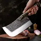 Traditional Handmade Forged High Carbon Steel Butcher Knife Sharp Cleaver 9"