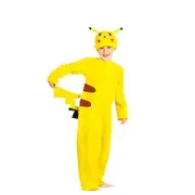 Pikachu Classic Costume Halloween Kid Jumpsuit Pokemon Deluxe Costume for Height 130cm Animal Pokemon Themed Party Wear