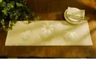 New Country Cottage Chic GREEN GINGHAM DAISY BURLAP TABLE RUNNER 42"