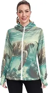 [RPLIFE] Gradient Purple Sun Protective Jacket, Long Sleeve Hiking Shirt, Light Zip up Hoodie Women, Outdoor Shirt Upf 50+, Gradient Purple 48, Medium