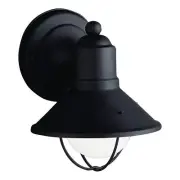 1 light Outdoor Wall Mount - 6 inches wide-Black Finish - Outdoor - Wall Mounts