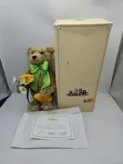 Steiff Spring Daphne Bear Plush with Ducking Growler & Tag 665684 NEW IN BOX