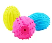 P259 6X Dog Wear-Resistant Soft Rubber Teeth Grinder Sound Rugby Teddy Toy
