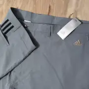 NEW Men's Adidas ClimaLite 54x11 Pleated Lightweight Golf Shorts GRAY 3 Stripe