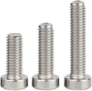 3-50pcs M2M2.5M3M4M5M6M8M10 304 A2-70 Stainless Steel DIN7984 Hex Hexagon Socket Thin Low Short Profile Head Allen Cap Screw (Color : Stainless Steel 304, Size : 18MM_M2 50PCS)