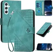 [Bxithnr] Mobile Phone Case for Samsung Galaxy A25 5G Case with Premium Leather [Card Slot] [Stand Function] Flip Case Cover Protective Case for Samsung Galaxy A25 5G - Green