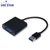 在飛比找PChome24h購物優惠-UNI STAR USB3.0 轉 VGA 黑