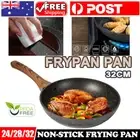 24/28/32CM Stone Frypan Frying Pan Woks Non-Stick Induction Cookware Cooking