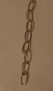 New 3' Nickel Plated 10 Gauge Steel Chandelier Fixture Oval Lamp Chain #FC995N