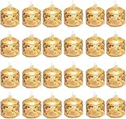 WAZIJ 24 Pcs Led Tealight Candles Battery Operated Smokeless Candle Lamp for Valentines Weddings Dining Tables (1.42x1.97in)