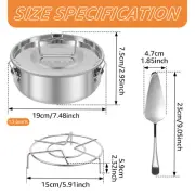Flan Mold with Lid and Handle 1.5QT Flan Pan Mold with Latch Stainless paKqD