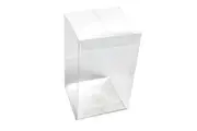 50 Pack of 8x8x10cm Clear PVC Plastic Folding Packaging Small rectangle/square Boxes for Wedding Jewelry Gift Party Favor Model Candy Chocolate Soap Box