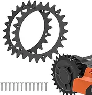 Robotic Lawnmower Plastic Spikes for Worx Landroid S&M, 205 mm Robotic Lawnmower Wheel Spikes with 12 Screws, Traction Improvement for Robotic Lawnmower, Robotic Lawnmower Spikes