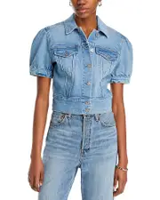 Paige Kendra Puff Sleeve Denim Jacket