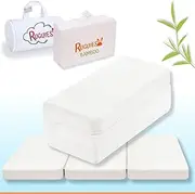 RUGUIES Max Bamboo Travel Cot Mattress 120 x 60 cm for Babies, Foldable and Portable, Removable Waterproof Cover Made of Bamboo Cotton, Baby Floor Mat with Non-Slip Underlay, Hypoallergenic Oeko-Tex