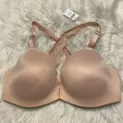 Soma 40D Bra Beige Enbliss Luxe Front Close Lace Back Underwire Crossback NEW