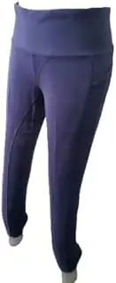 [Cwell Equine] New Silicone Grip Horse Riding/Yoga/Gym/Sports/Leggings Tights Breeches + Phone Pocket Navy Medium UK 12