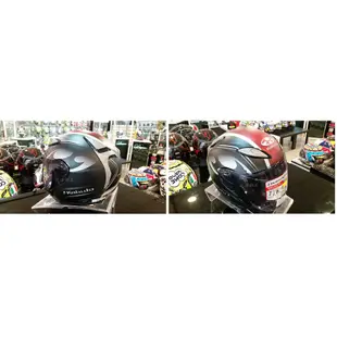 瀧澤部品 日本 OGK Kabuto ASAGI 半罩式安全帽 CLEGANT 消光黑紅 內藏鏡片 通勤 機車重機 透氣