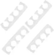LOORGVEL 2-piece Silicone Toe Separators for Women's Nail Care Gentle Toe Corrector for Pedicure Reusable Gel Toe Spacers Dividers