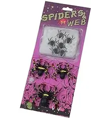 Halloween Spider Web Decoration - Realistic Spider Webs Supplies,Strong Stretch Halloween Indoor Decorations for Costume Parties Carnivals