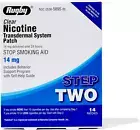 Rugby Clear Nicotine Patches,Smoking or Vaping Quitting Aid Step 2-14mg,14 Count
