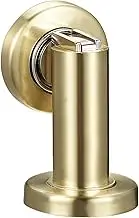 uxcell Zinc Alloy Door Magnetic Catch Holder Stopper Doorstop Brushed Screw Floor Mount Bright Gold