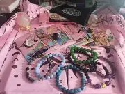 Tarot Card Deck 78( Pink A.E. Classic Tarot with Pouch Bag, Stones & Bracelets)