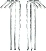 Ground Stakes Heavy Duty Tent Anchors Garden Staples Metal Ground Rebar Pegs Lan