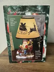 Santa Sculpted Accent Lamp With Silhouette Shade New in Box J.S.N.Y